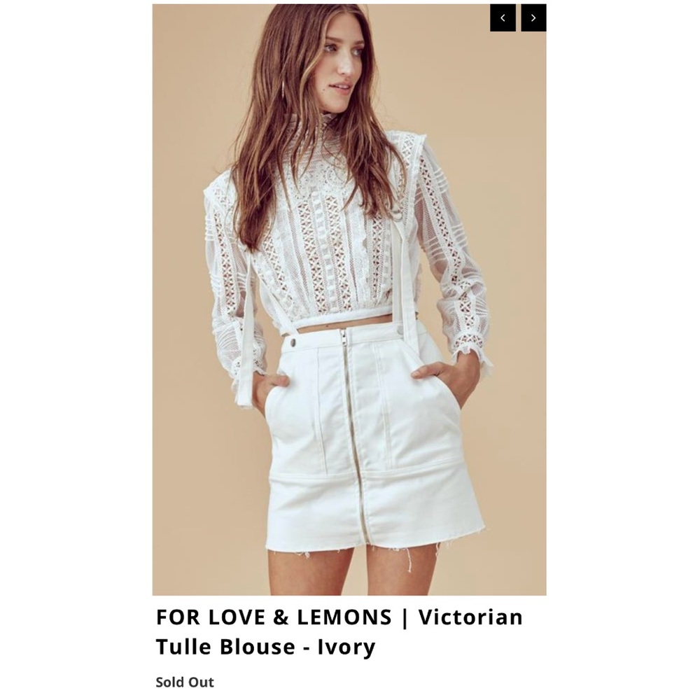 📍SOLD📍 For love and lemons Victorian lace top